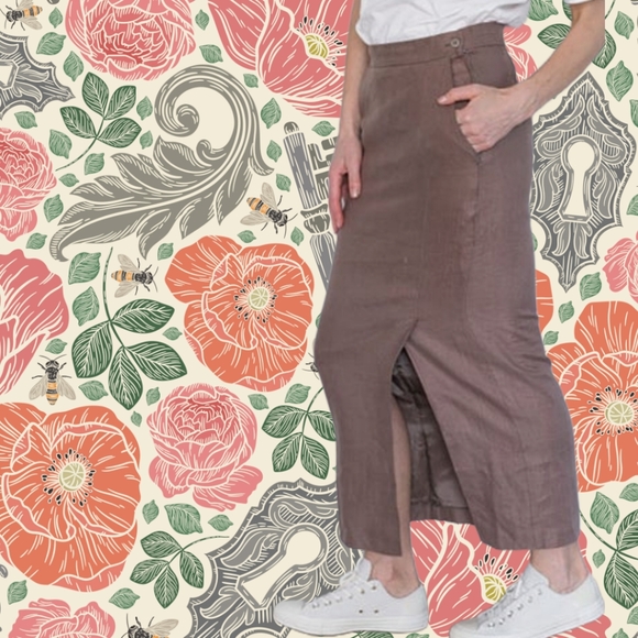 1990s MARIMEKKO linen maxi - Picture 2 of 6